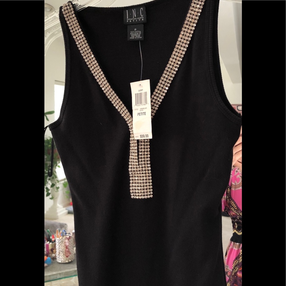 INC rhinestone tank. P.